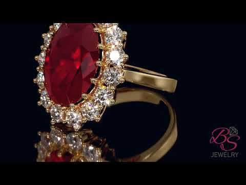 10 CTW Ruby Engagement Ring "Princess Diana"