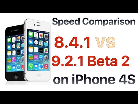 iPhone 4S iOS 8.4.1 vs iOS 9.2.1 Beta 2 / Public Beta 2 Build 13D14