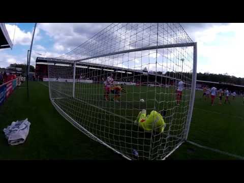 BEHIND THE GOAL: Danny Rose scores the winner at Stevenage, 22Apr2017