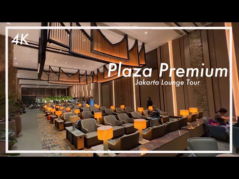 [4K] Jacarta 🇮🇩 | Plaza Premium Lounge Tour 🍸 Caminhando pelo mais novo Premium Lounge do Aeroporto de Jacarta! 🛫