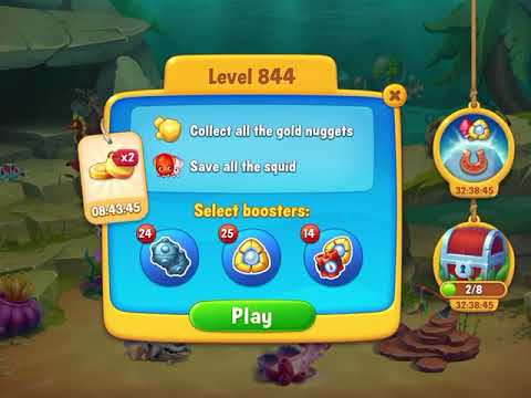 Fishdom level 844 - no boosters