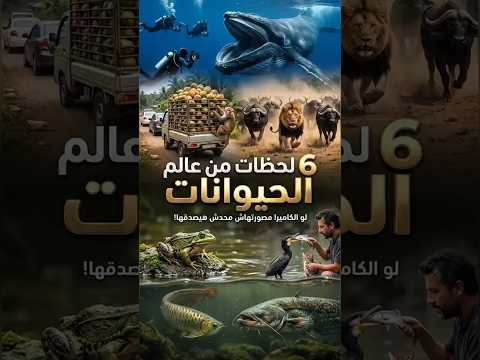 6 لحظات من عالم الحيوانات... مستحيل حد يصدقها! 😱 #wildlife #Shorts #animals