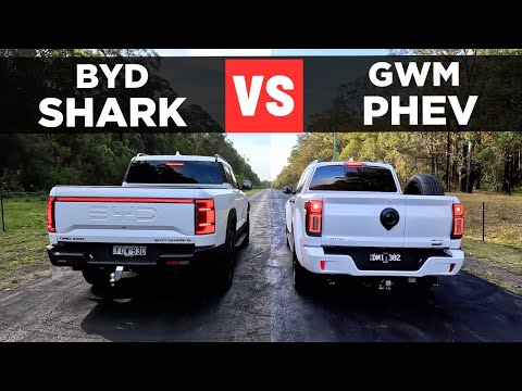 Thumbnail for Drag Race: 2025 GWM Cannon Alpha PHEV vs BYD Shark 6 – 0-100 & comparison by PHEV