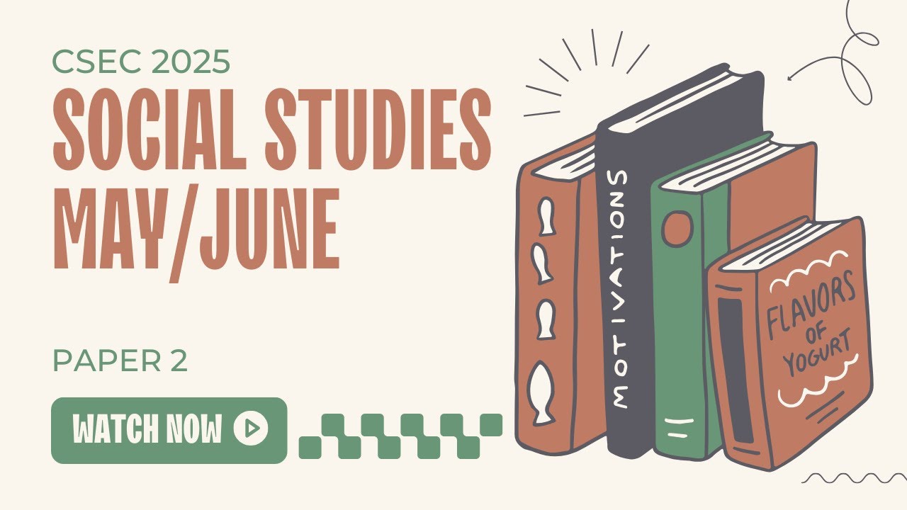 CSEC SOCIAL STUDIES MAY/JUNE 2025 PAPER 2 (ANSWERS) 👈🎑