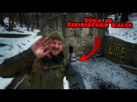 Megamarsch bei -8°C 50km | Körper am Limit | Teil 1 | Bushcraft Österreich