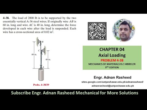 Determine force developed in each wire | Problem 4-38 | axial load | Mech of materials rc Hibbeler