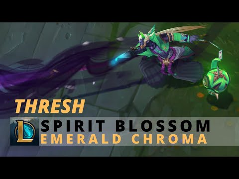 Spirit Blossom Thresh Emerald Chroma - League Of Legends