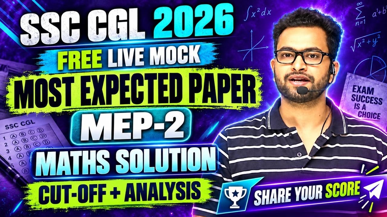 SSC CGL 2026 free MEP-2 (Most Expected Paper)| Shubham Sir