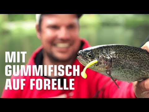 Forellenangeln super simpel mit Gummifischen am Forellensee