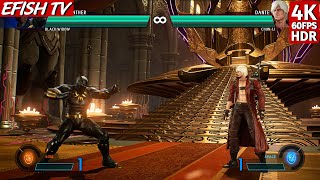 Black Panther & Black Widow vs Dante & Chun-Li (Hardest AI) - Marvel vs Capcom: Infinite