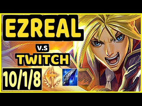 KRAMER (EZREAL) vs TWITCH - 10/1/8 KDA BOTTOM ADC GAMEPLAY - KR Ranked GRANDMASTER