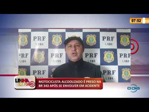Motociclista alcoolizado eÌ preso na BR-343 apoÌs se envolver em acidente (26 05 20)
