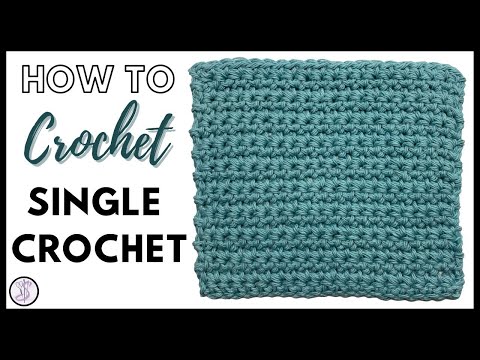 How to Crochet 🧶 SINGLE CROCHET🧶 Make a Dishcloth☐ FOR BEGINNERS ☐Step by Step☐