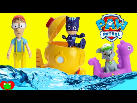 Paw Patrol and PJ Masks Diving Bell Dive for Surprises Video