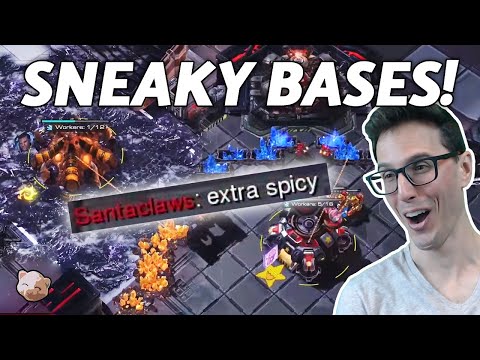 StarCraft 2 - HIDDEN BASE vs HIDDEN BASE! | Smooth Brain Santa Claws #2