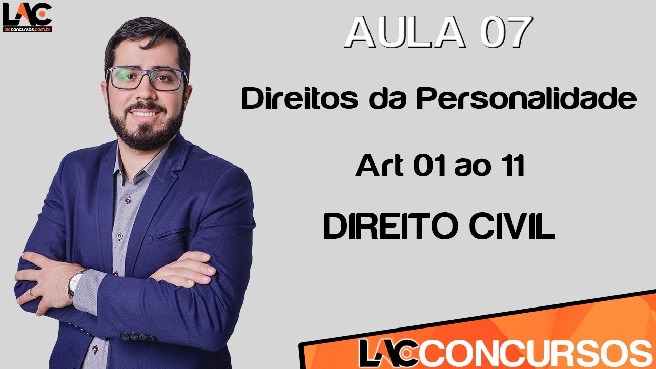 Aula 07 - Direito Civil - Direitos da Personalidade - Art 01 ao 11