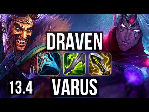 DRAVEN & Pyke vs VARUS & Brand (ADC) | Rank 2 Draven, Rank 7, Legendary | KR Challenger | 13.4
