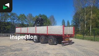 Kempf SP 39/3 3 axles Kennis14-R APK 09/26 Crane Steering flatbed semi-trailer | Image 4 - Autoline