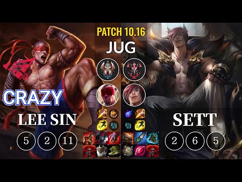 RW Crazy Lee Sin vs Sett Jungle - KR Patch 10.16