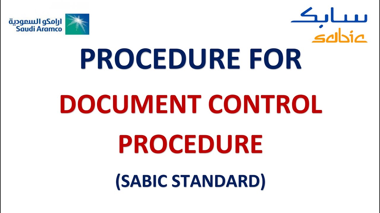 DOCUMENT CONTROL PROCEDURE (Sabic Standard)