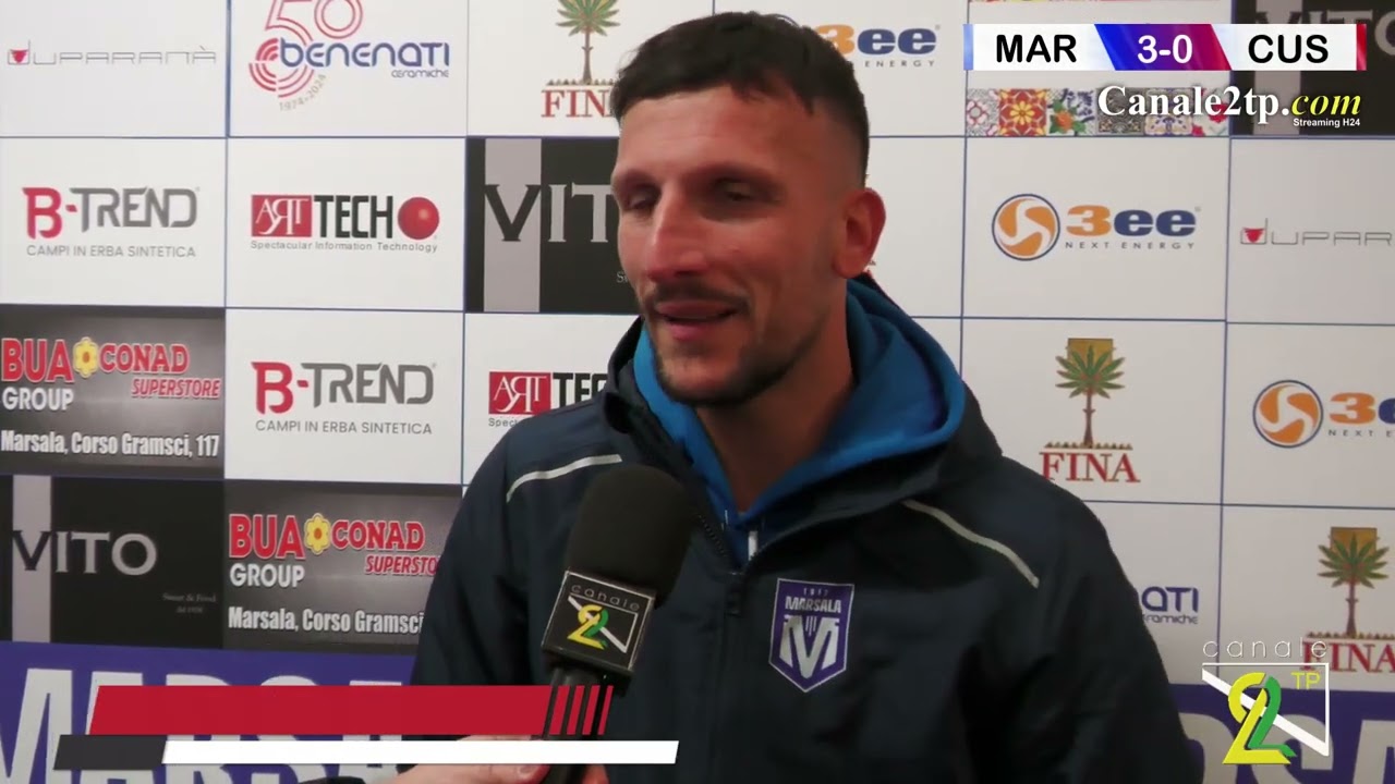 Marsala 1012 vs Cus Palermo 3-0 le interviste a mister Chinnici (Marsala 1912), mister Zappavigna (CUS Palermo), Lo Bosco (attaccante Marsala 1912)