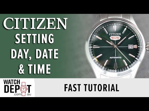 How to Set the Day, Date & Time on a Citizen Watch