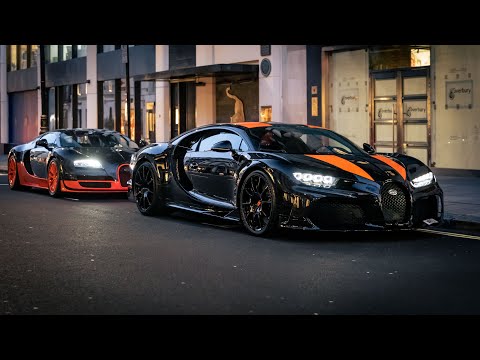 4x Bugatti CHAOS in London!! $4M Chiron Super Sport 300 COLLECTION, Divo, Veyron WRE..