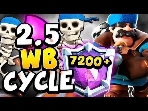 7200+ TOP 200 LADDER with 2.5 ELIXIR MINER WB CYCLE! - CLASH ROYALE