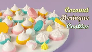 [Eng Sub]코코넛 머랭쿠키 만들기/스위스 머랭/How to make coconut meringue cookies/swiss meringue/ASMR/홈베이킹/초콜릿 코팅