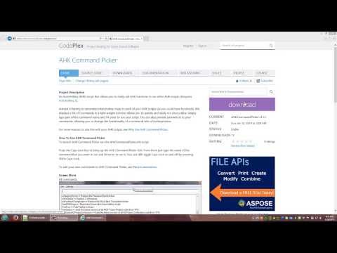 AHK Command Picker in under 2 minutes video