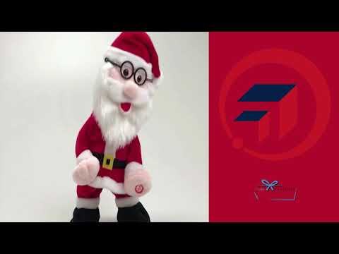 Papai Noel de Oculos Com Som e Movimento 35cm Santini Christmas