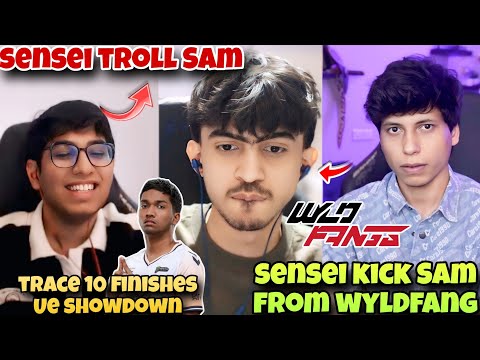 Sensei kick Sam From Wyldfangs 😱 Sensei Troll WFxSam 😂 Tracegod 10 Finishes UE Showdown 🥵