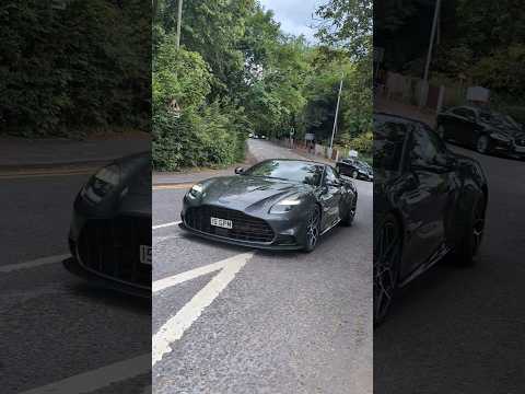brand new Aston Martin vanquish entering a posh village
