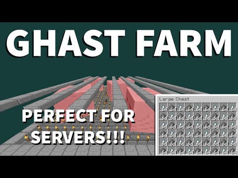 Best Easy Ghast Farm Minecraft 1.21.10 - 600 Tears per Hour - Gunpowder Farm - Perfect for Servers