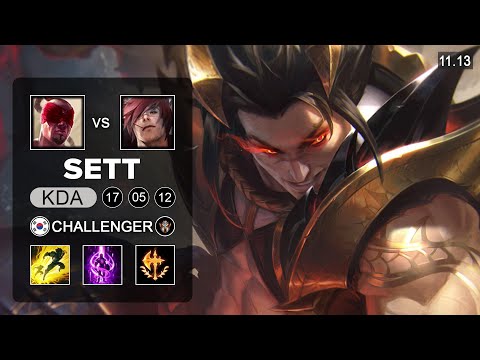Sett Top vs Lee Sin - KR Challenger Patch 11.13