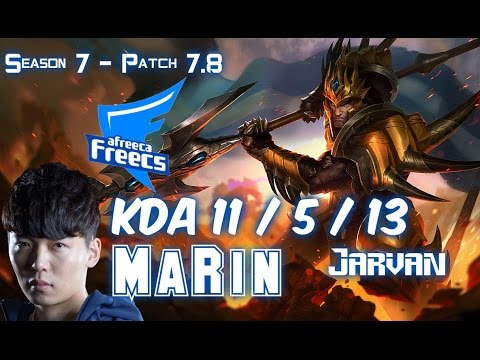AFs MaRin JARVAN IV vs RIVEN Top - Patch 7.8 KR Ranked