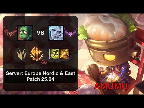 Amumu Jungle vs Viego - EUNE GrandMaster - Patch 25.04