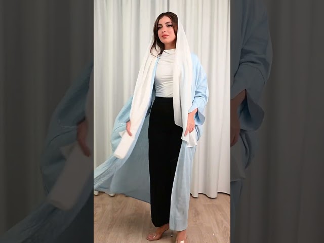 عباية مشلح بلون سماوي