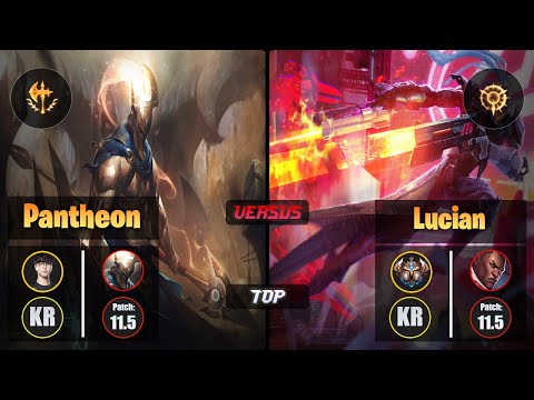 Roach PANTHEON (Top) [Conqueror] VS LUCIAN - Challenger KR Patch 11.5