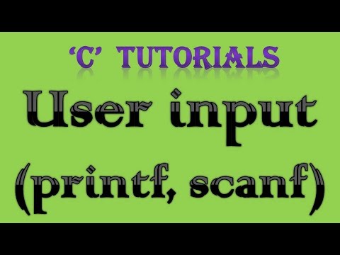 C Programming Tutorial 4 User Input