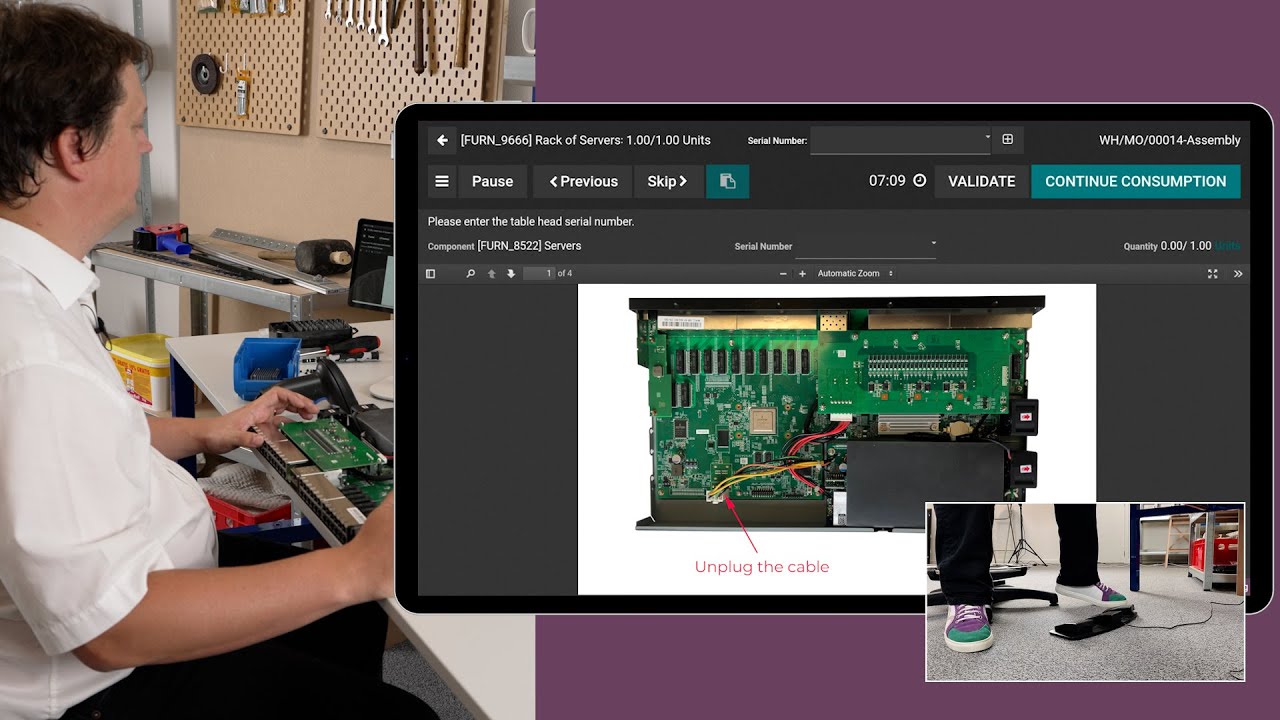 Intuitive manufacturing with wireless tools - Odoo Manufacturing