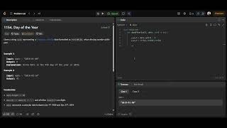 YouTube video 'Day 14 | 68/1000 | LeetCode 1154 – Day of the Year | Prefix Sum Date Trick in Python 🗓️🔥'