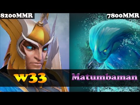 Dota 2 - Matumbaman 7800MMR  VS w33 8200MMR ! - Ranked Match Gameplay