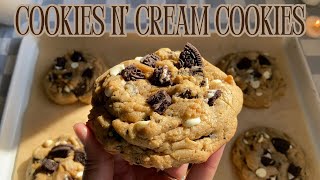Soft Cookies n' Cream Cookies ♡ Bake With Me