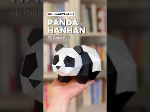 Panda Hanhan 3D Paper craft Unboxing, ORIGAMIPLANET DIY 3D Origami Animal Paper Sculptrue