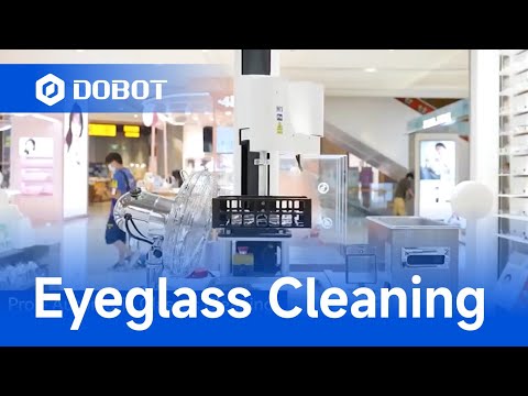 DOBOT M1 Pro robot takes customer service to the next level by automated cleaning glasses