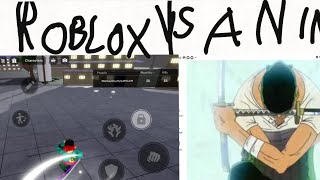 Seas battlegrounds Roblox vs Anime (Zoro)