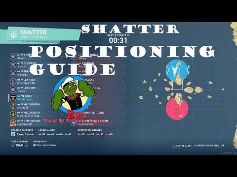 Shatter Positioning guide North Spawn, World of Warships Legends