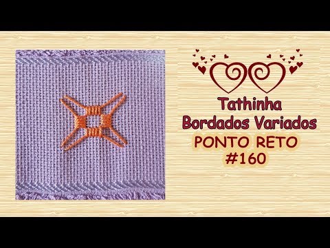 *160* PONTO RETO VERSÃO DESTRO - Tathinha Bordados Variados