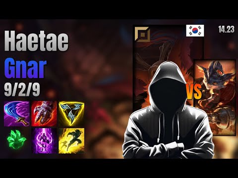 Haetae Top Gnar vs Rumble lol KR solo rank Full Game 14.23 | 해태 나르 vs 럼블